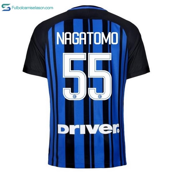 Camiseta Inter 1ª Nagatomo 2017/18